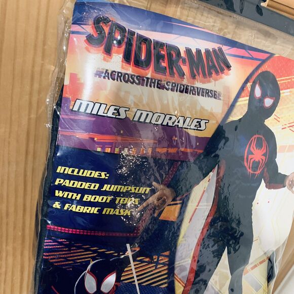 SPIDERMAN® Child Halloween Costume Size M 8-10 Miles Morales Muscle Chest Suit - Picture 10 of 12